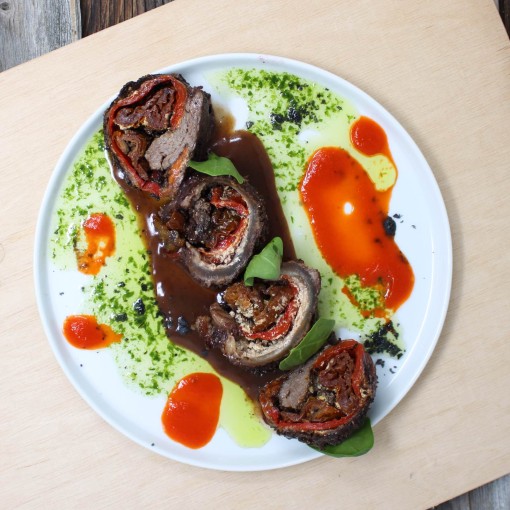 Involtini (Rouladen) vom Rind mit Pasta