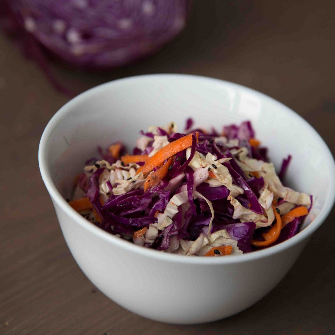 Chinakohl-Kraut Salat mit knackigen Karotten