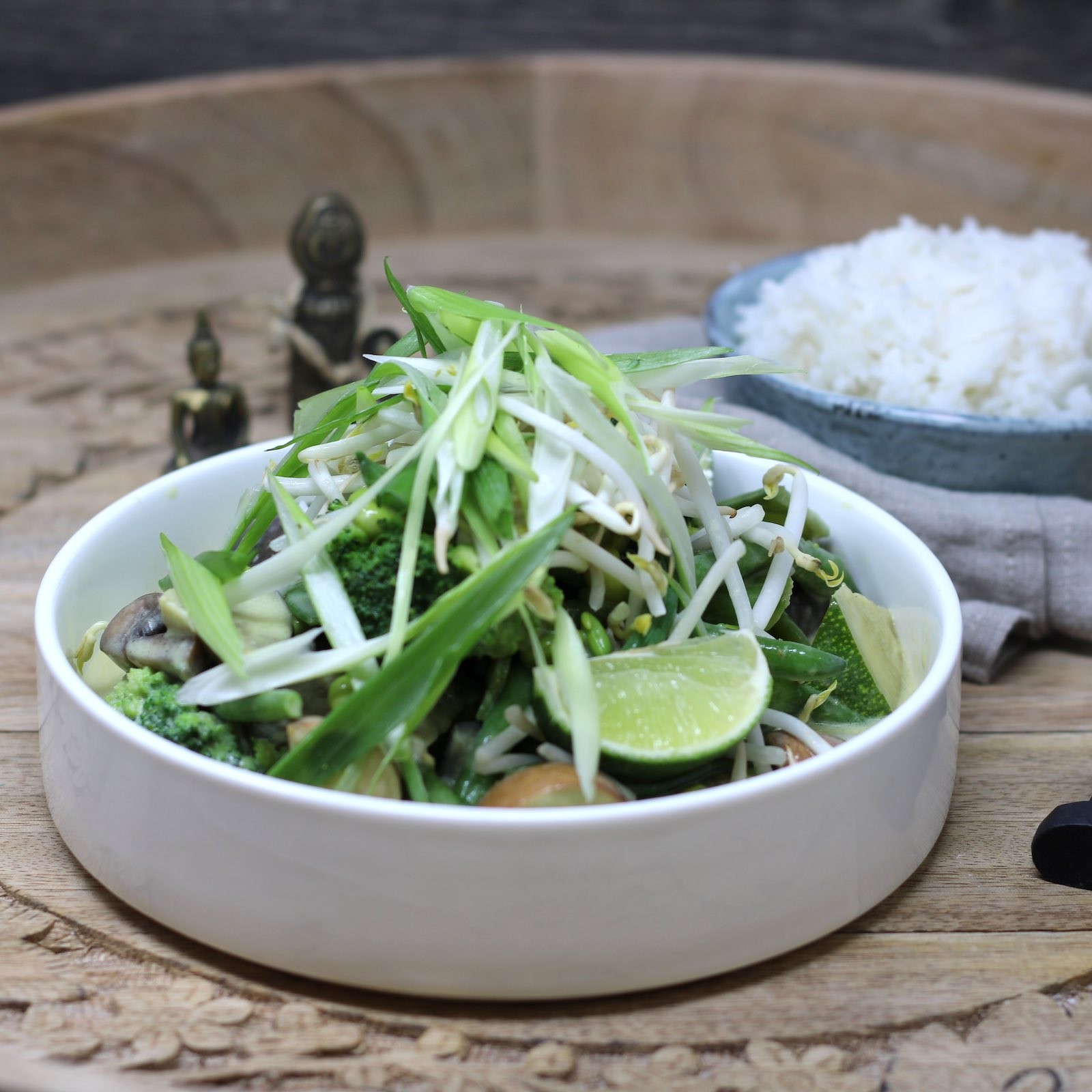Grünes Thai-Curry mit Basmatireis