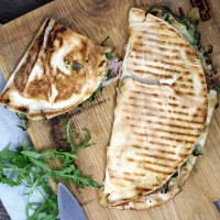 Piadine - pulled beef, pickled red onions, cheddar 